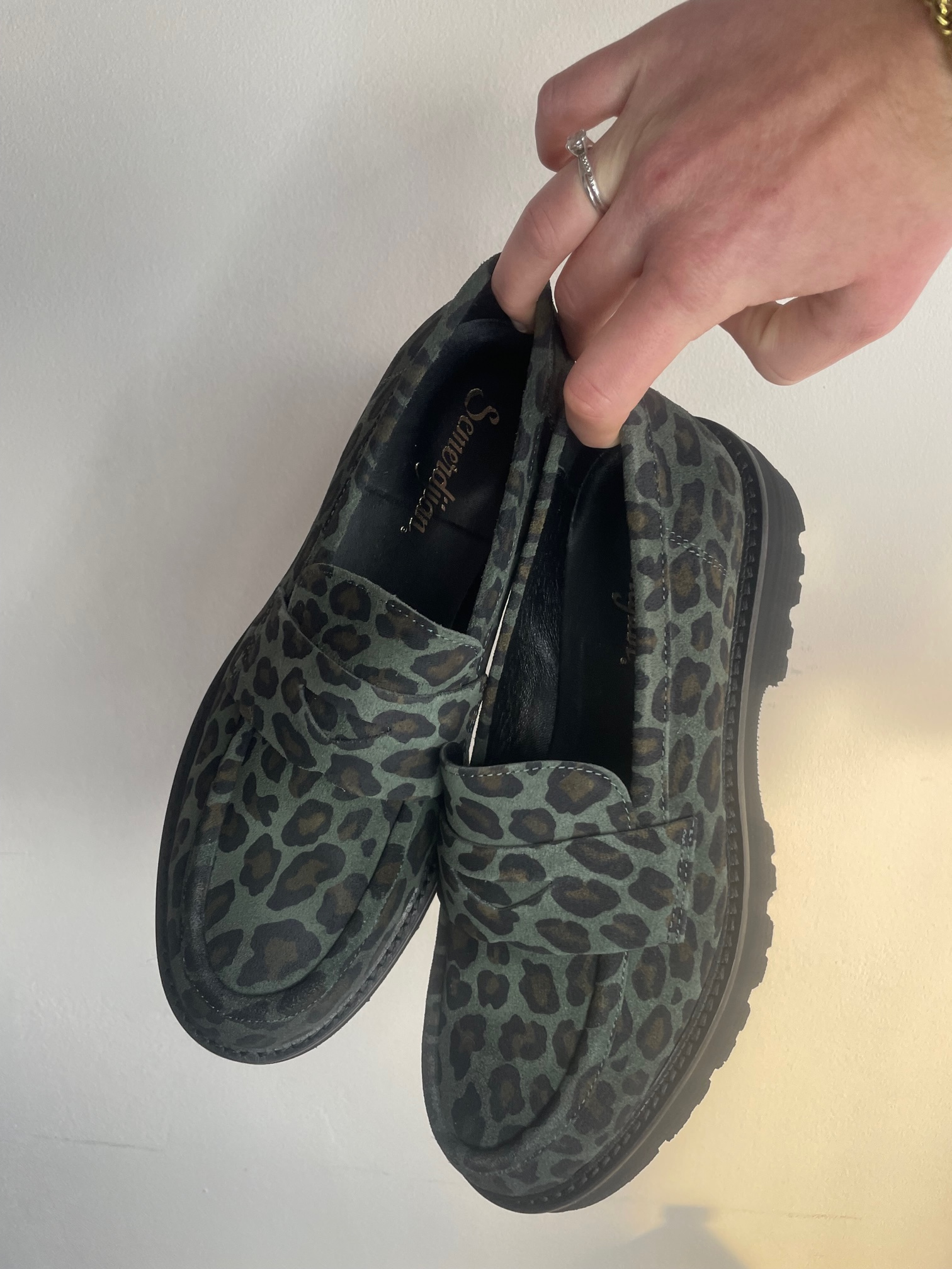 Mocassins léopard vert SMR