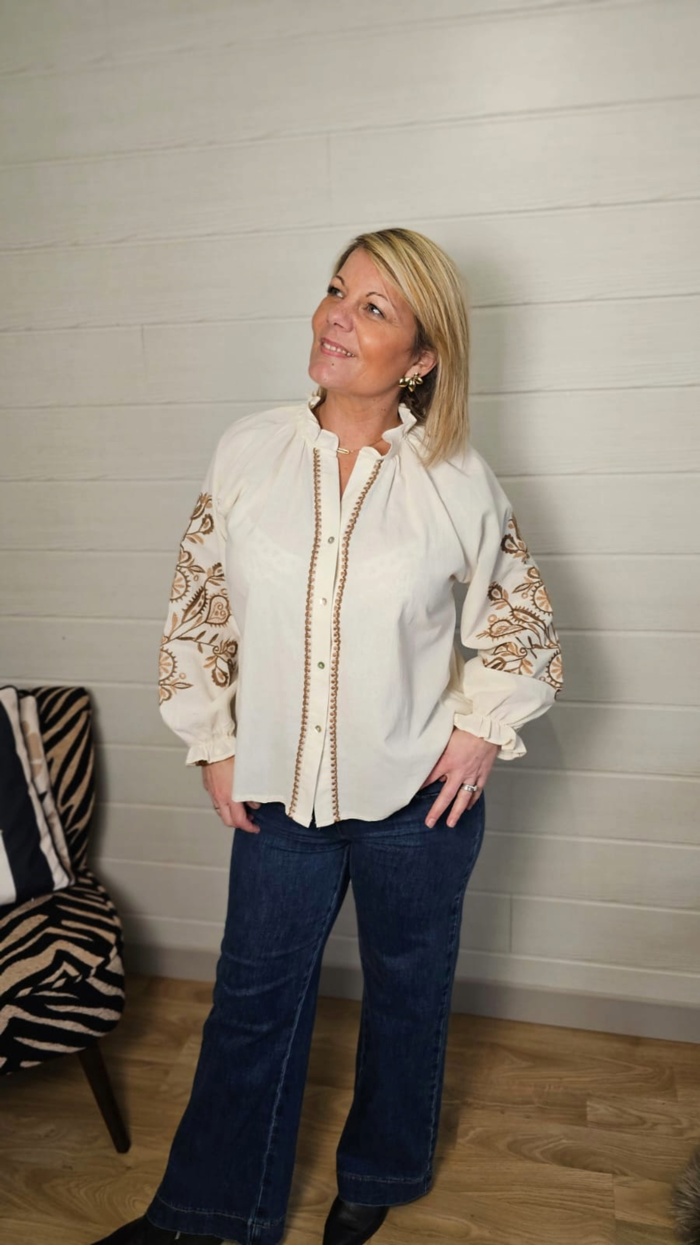 Chemise Pauline beige
