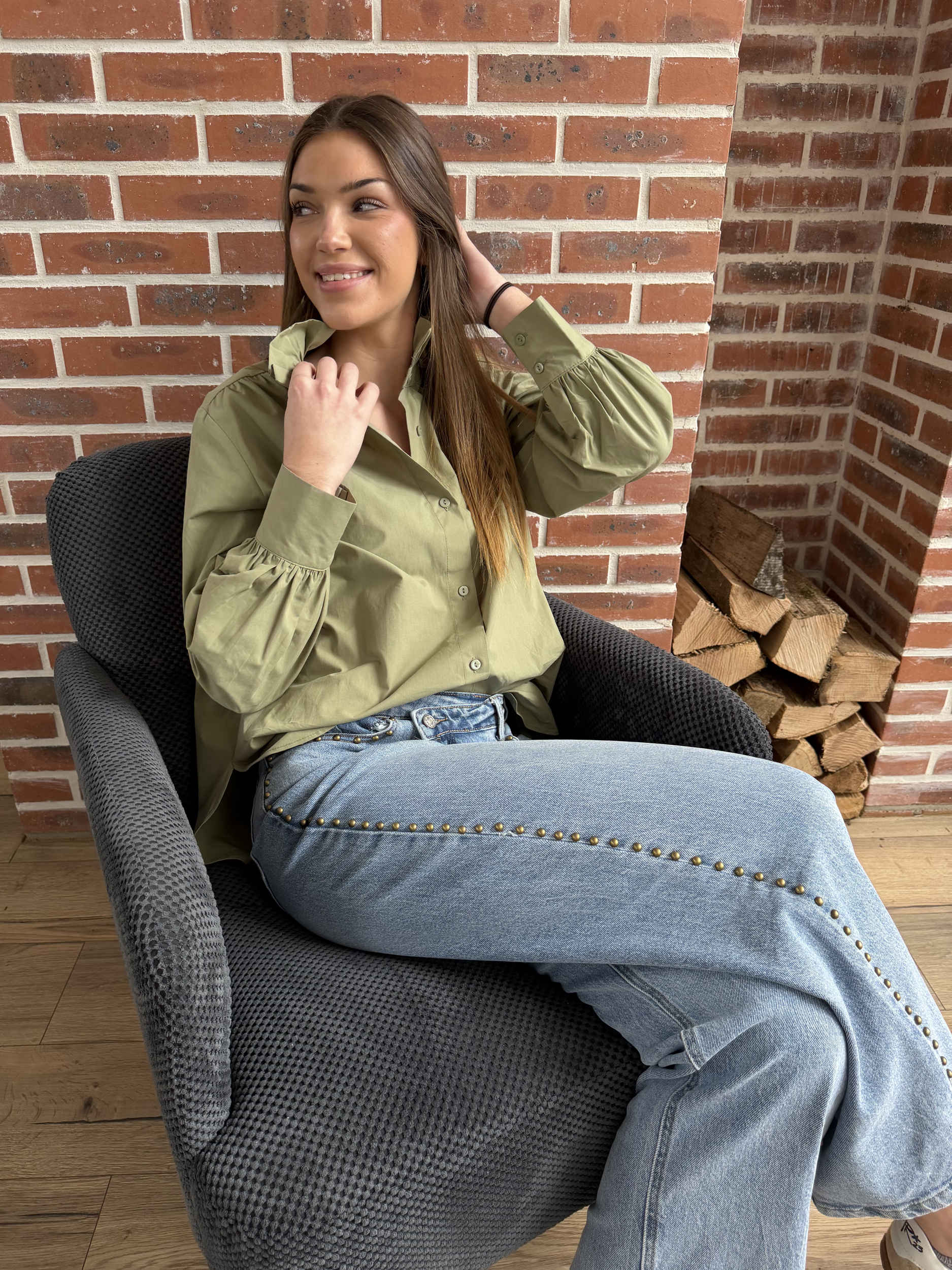Chemise Zaya kaki