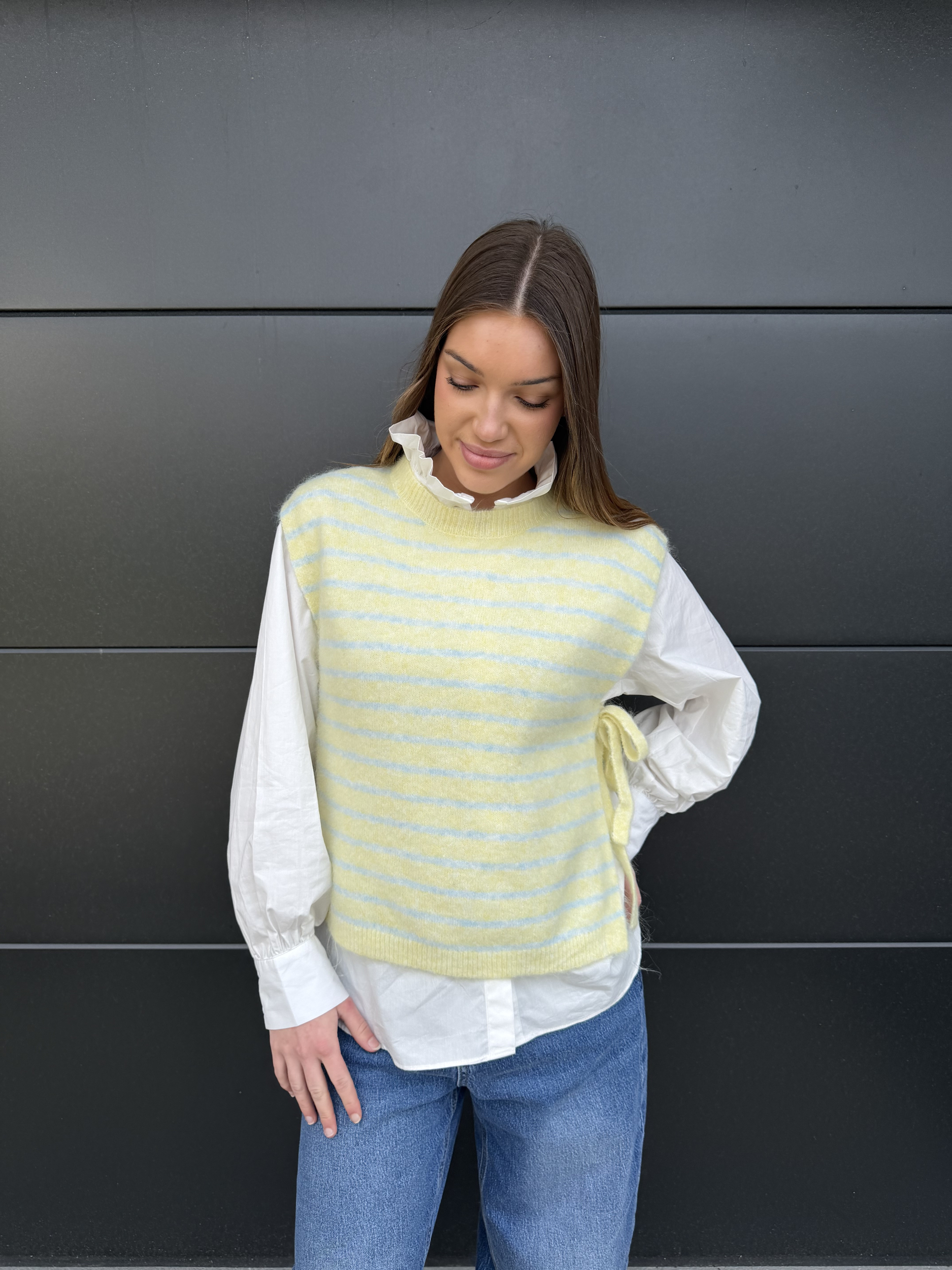 Pull Elio jaune et bleu