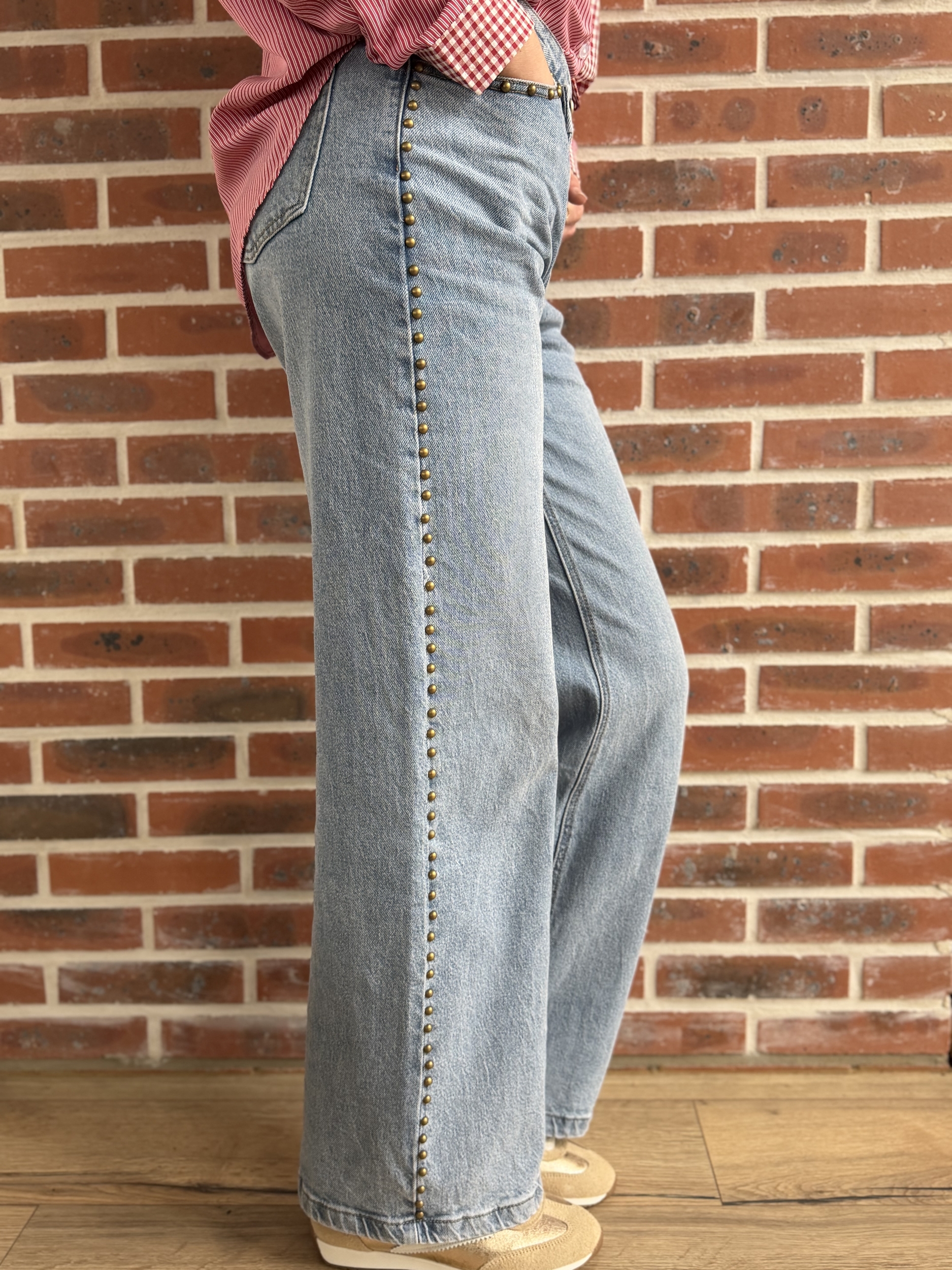 Jean clous bleu