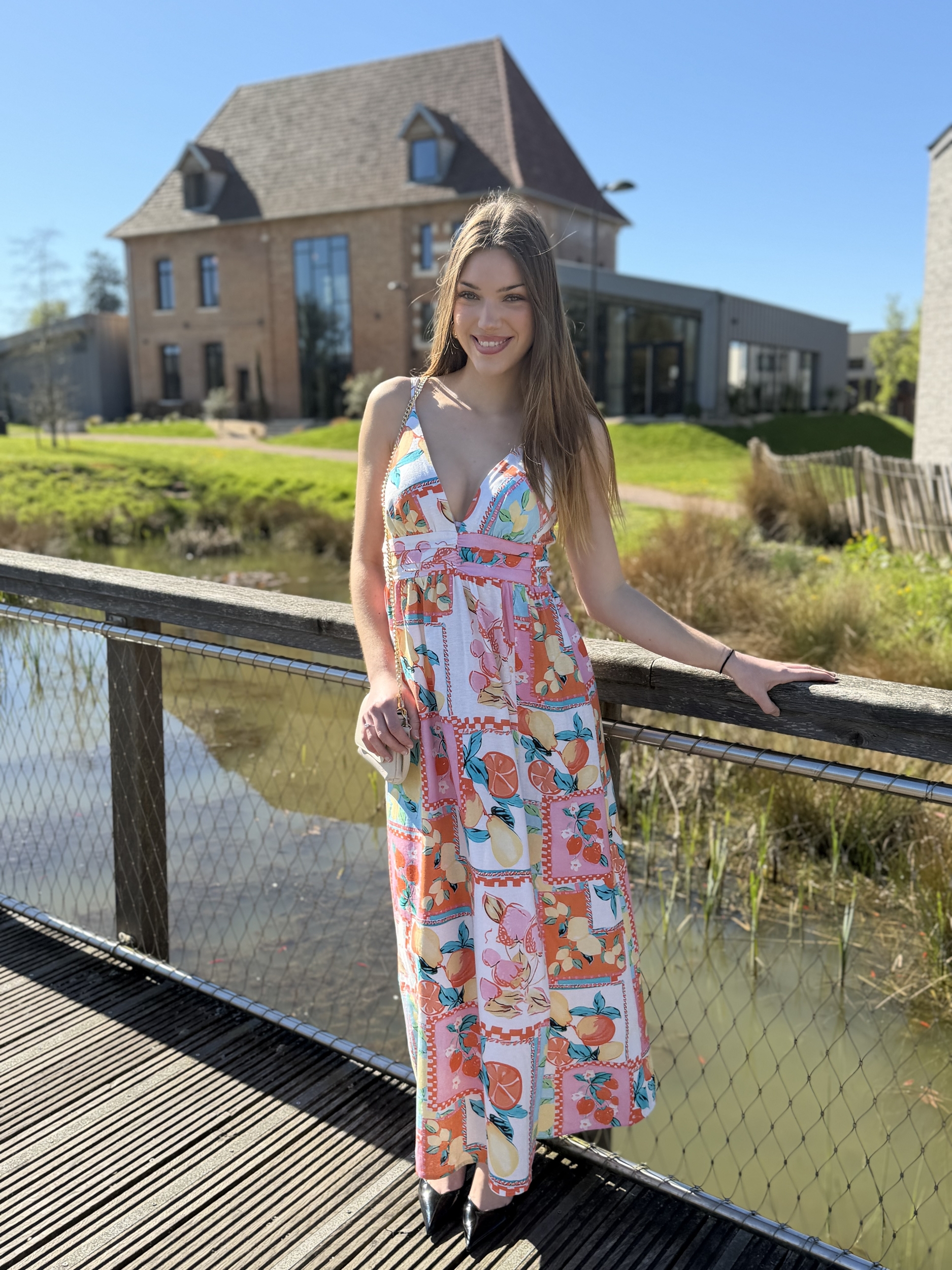 Robe longue Agrume