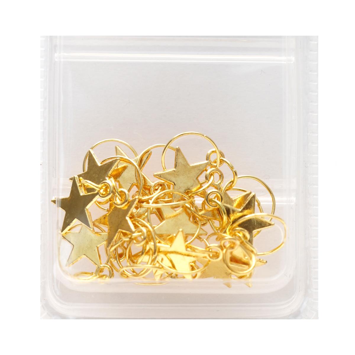 Perles Doré Étoile pour tressage de cheveux