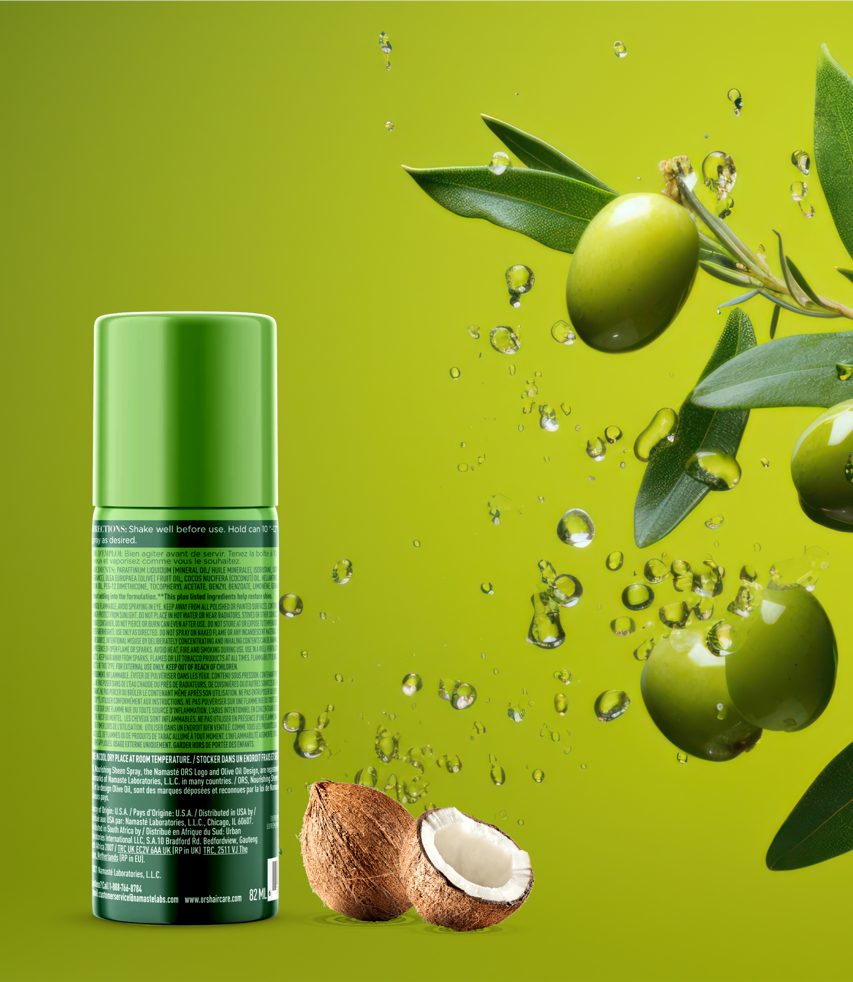 ORS Olive Oil Nourishing Sheen Spray Infused with Coconut for Restorative Shine 03