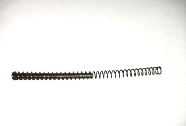 Ressort récupérateur et sa tige guide d\'origine, d\'époque de Pistolet RUBY