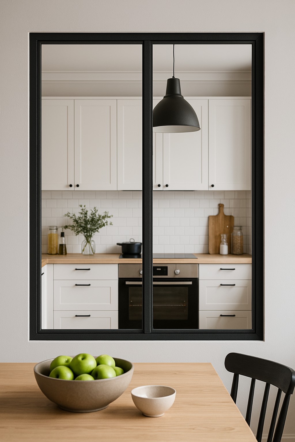 verriere noir 2 partitions integration