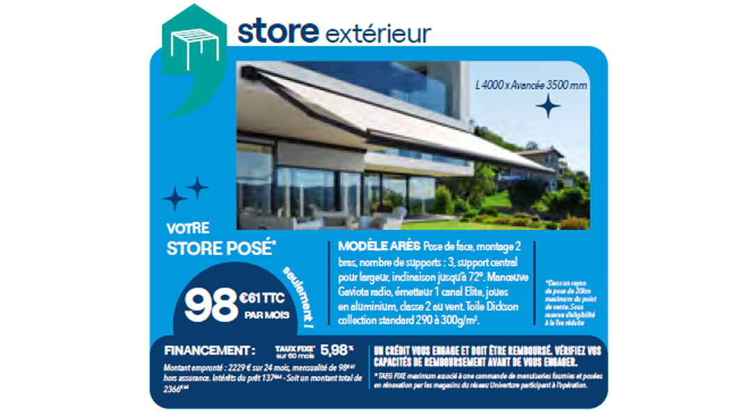 store exterieur ares