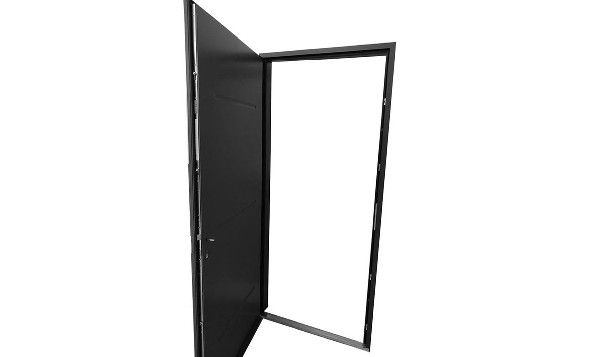 Exemples de sens d'ouverture pour une porte d'entrée, une porte de service et une porte-fenêtre