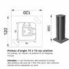 Poteau-angle-sur-platine-70-x70-hauteur-850-mm