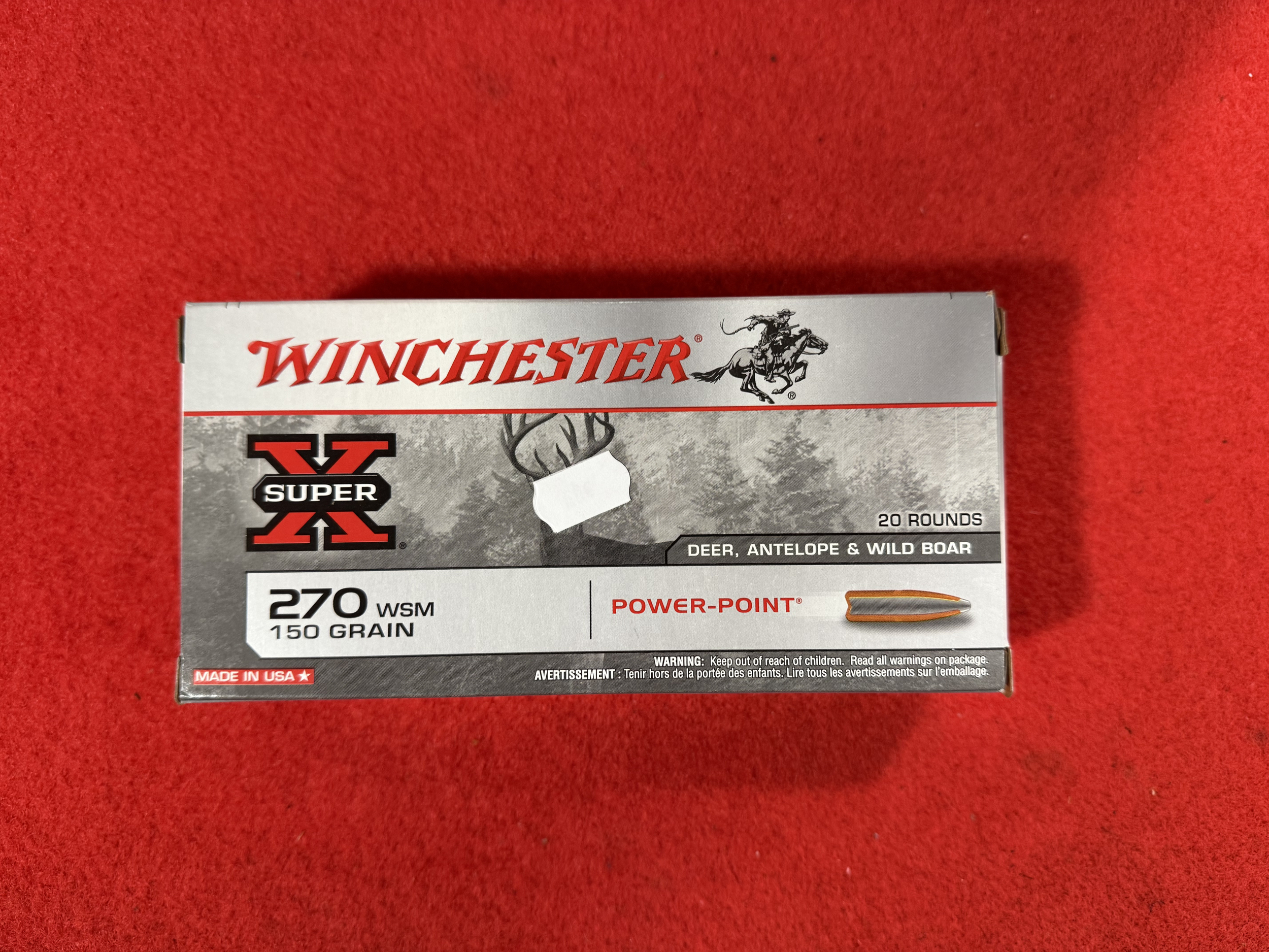 Balles Cal.270 WSM WINCHESTER Super X (20)