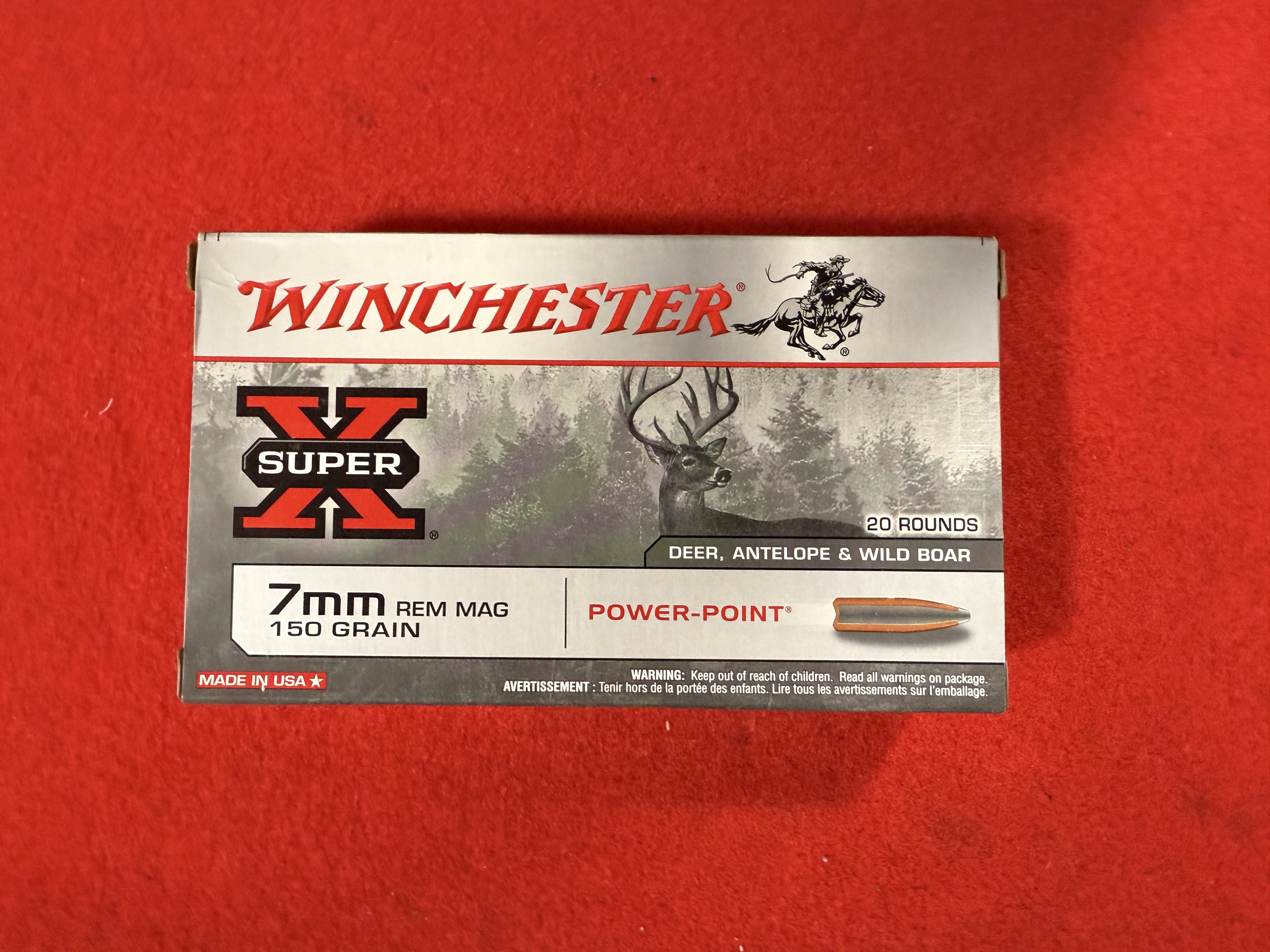 Balles Cal.7mm Rem Mag WINCHESTER Super X (20)