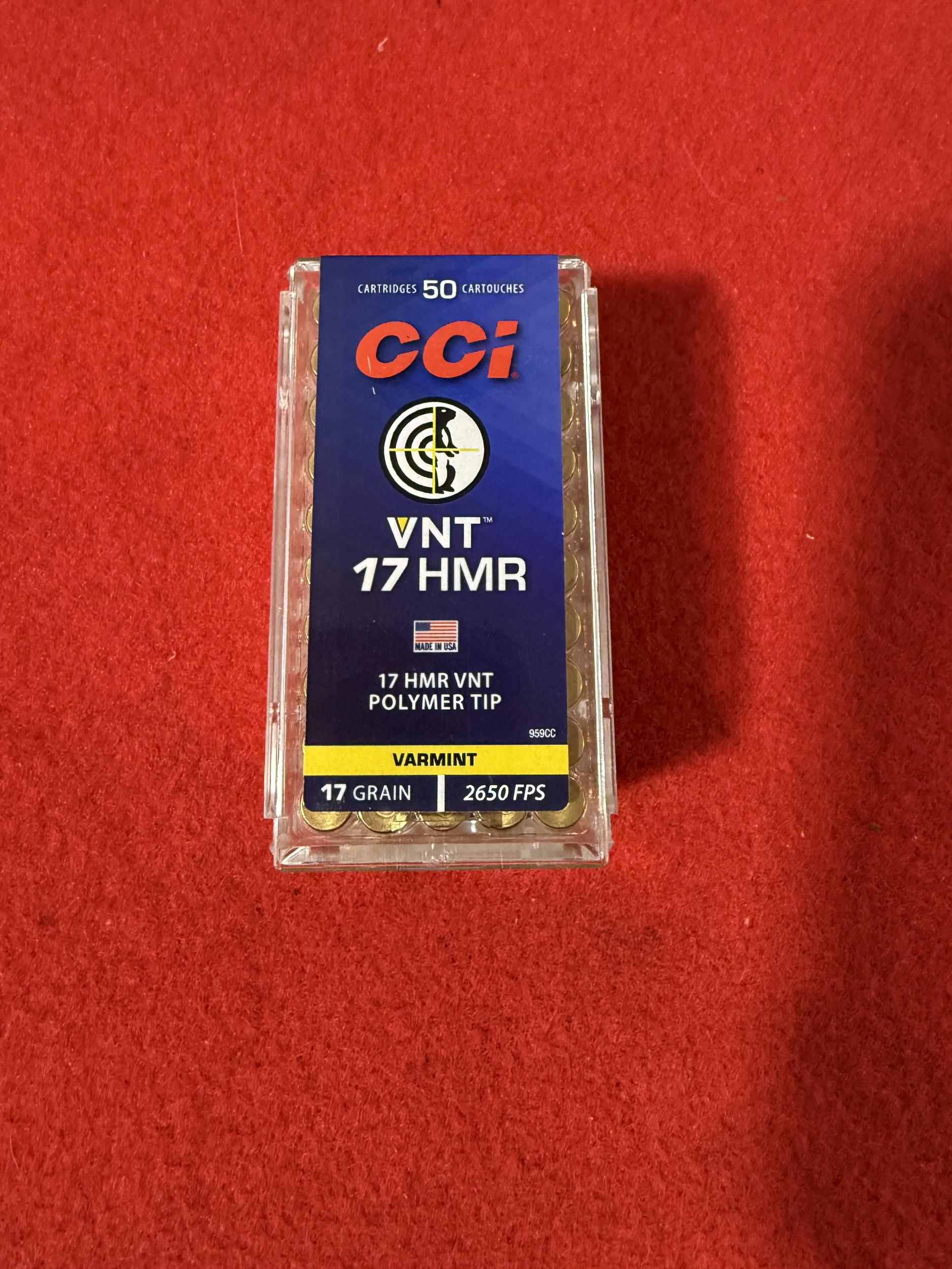 Balles Cal. 17HMR CCI Polymer Tip (50)