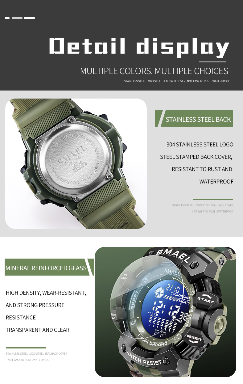 detail ontre SMAEL 8050MC camo anglais