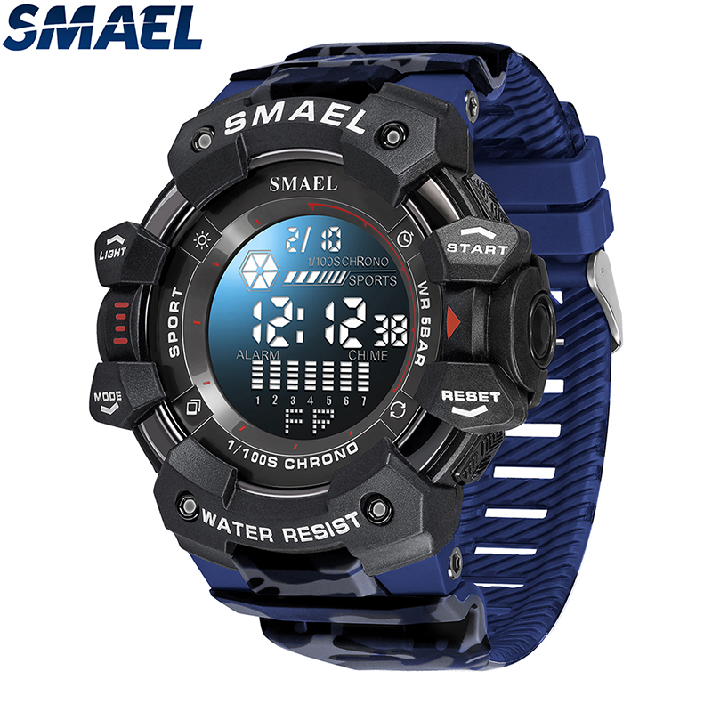 montre SMAEL 8050MC camo bleu