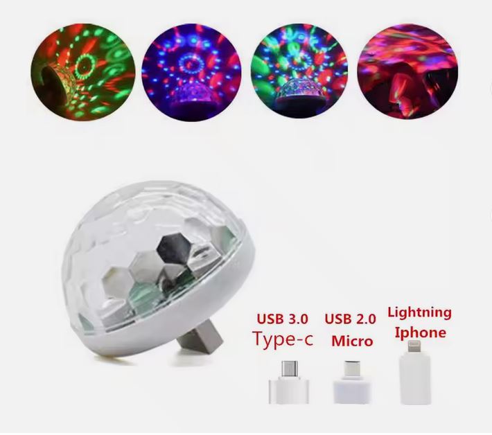 magic ball avec 3 adaptateurs usb differents