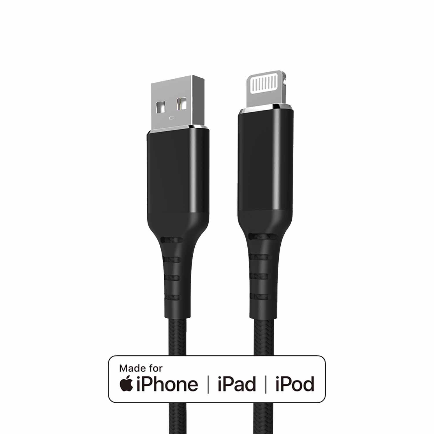 2 connecteurs usb et lightning MFI avec logo apple