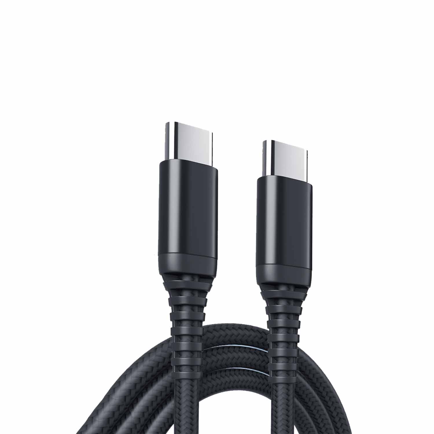 gros plan 2 connecteurs cable c to c male male