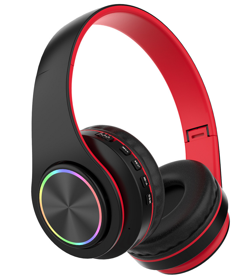 casque audio bluetooth B39 NOIR ROUGE