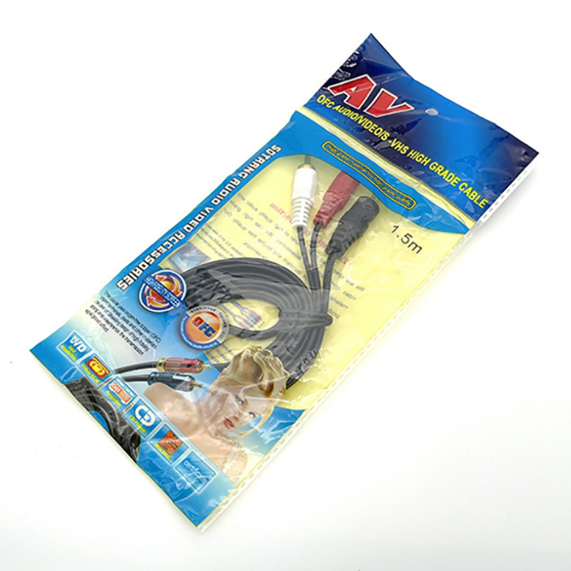 pochette cable audio 1.5m 2 RCA to jack 3.5mm