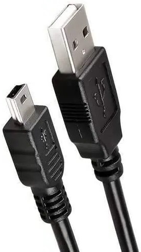 gros plan 2 connecteurs mini usb et usb cable 80cm