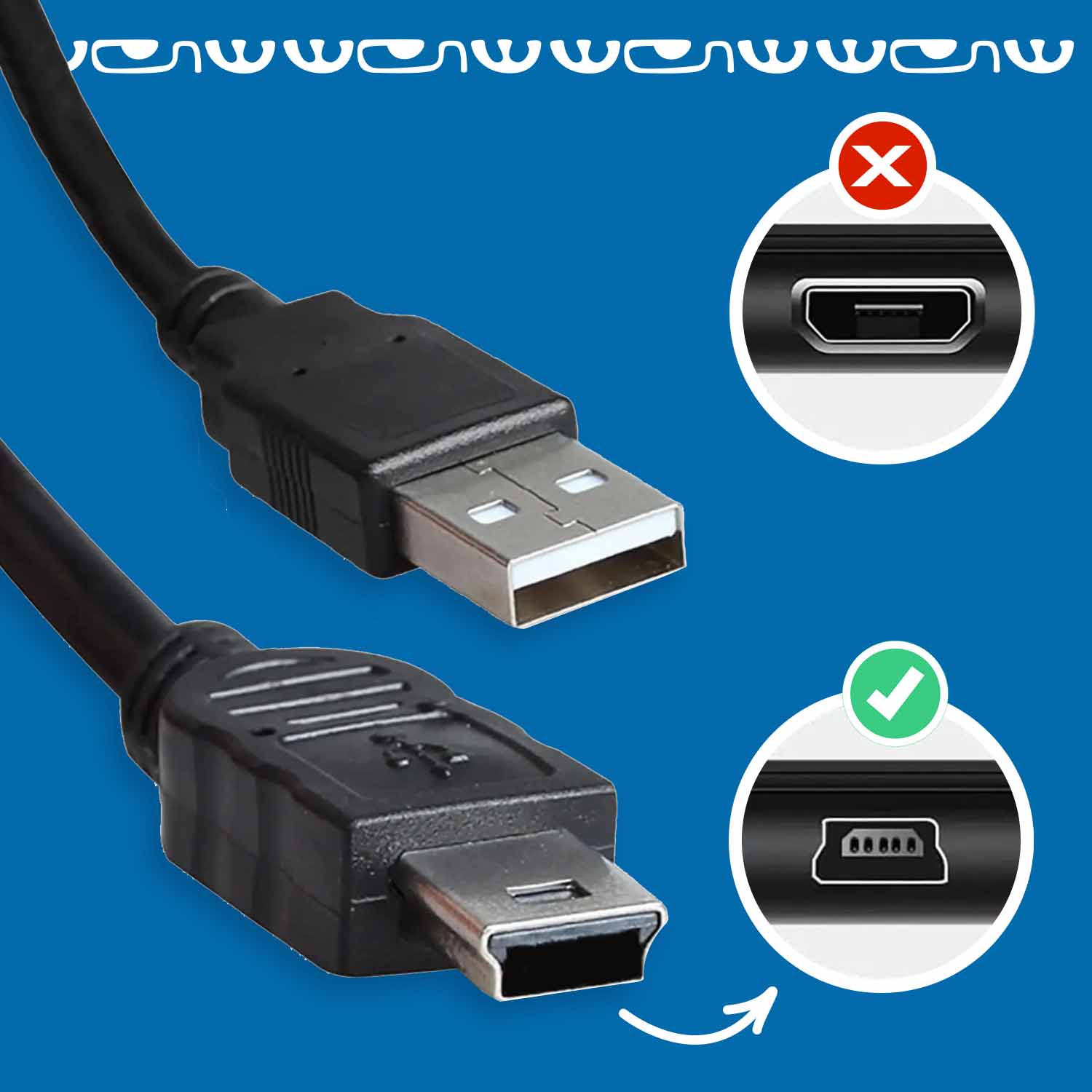 CABLES MINI USB VS MICRO USB