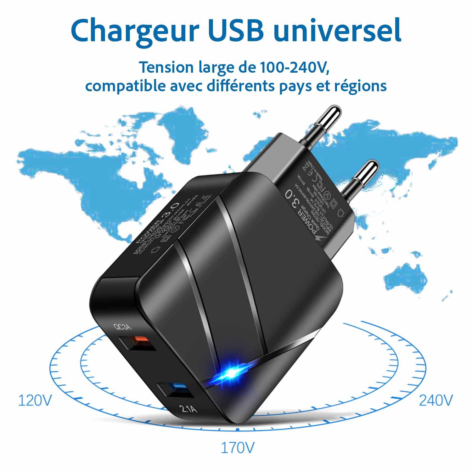 chargeur universel 2sb 28W anglais