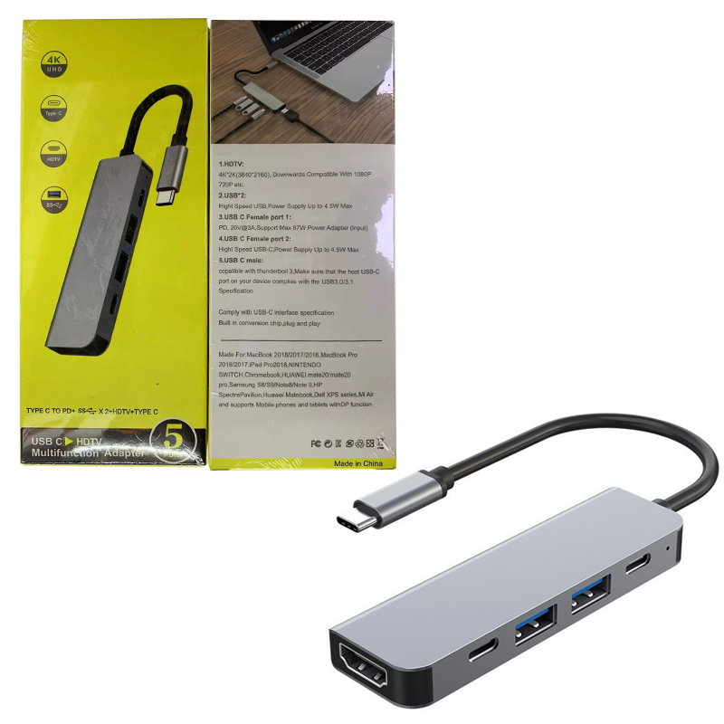 hub C 5 en 1 avec emballage recto verso