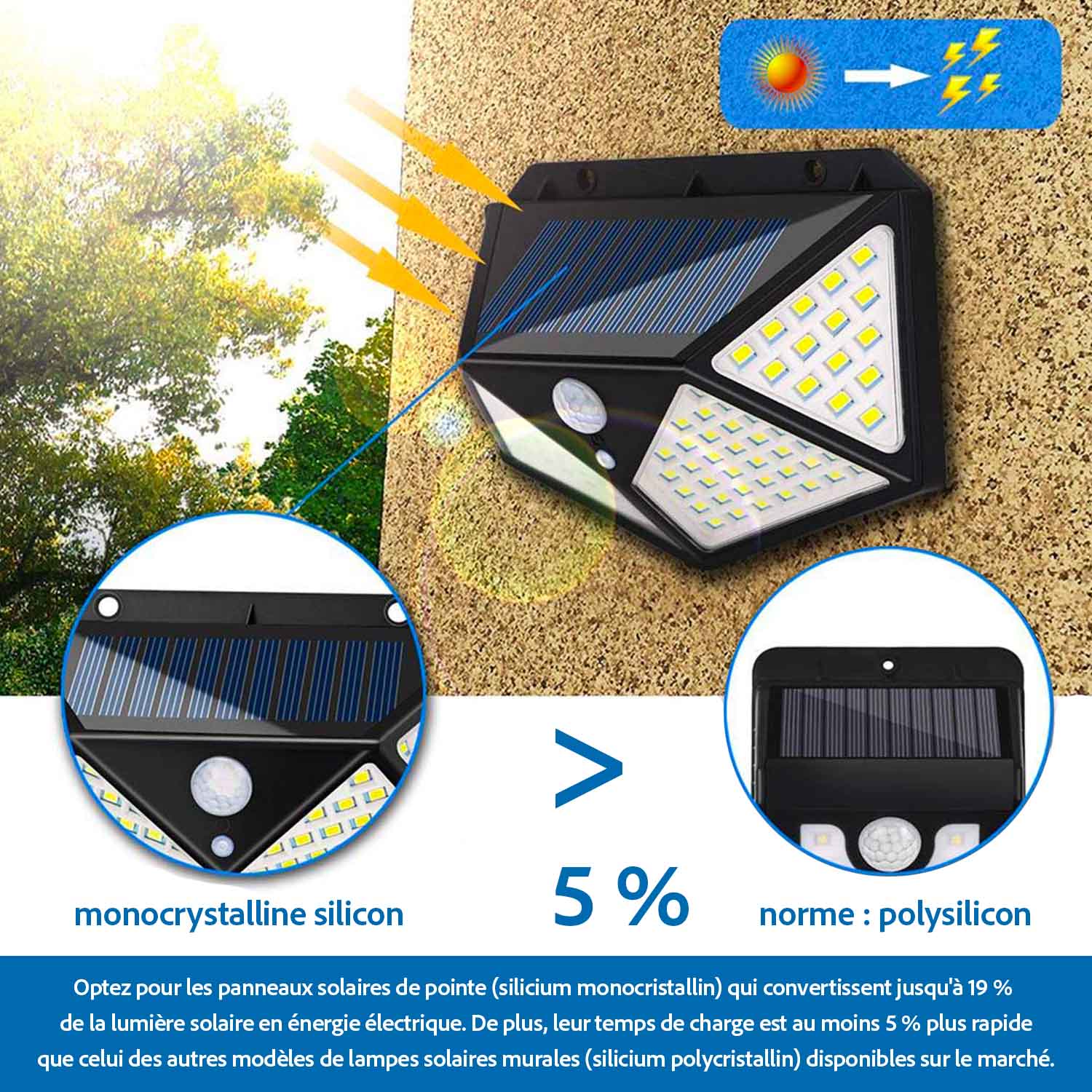solaire applique mono vs polycrystallin