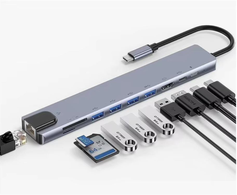 photo hub c 8 in 1 avec tous peripheriques