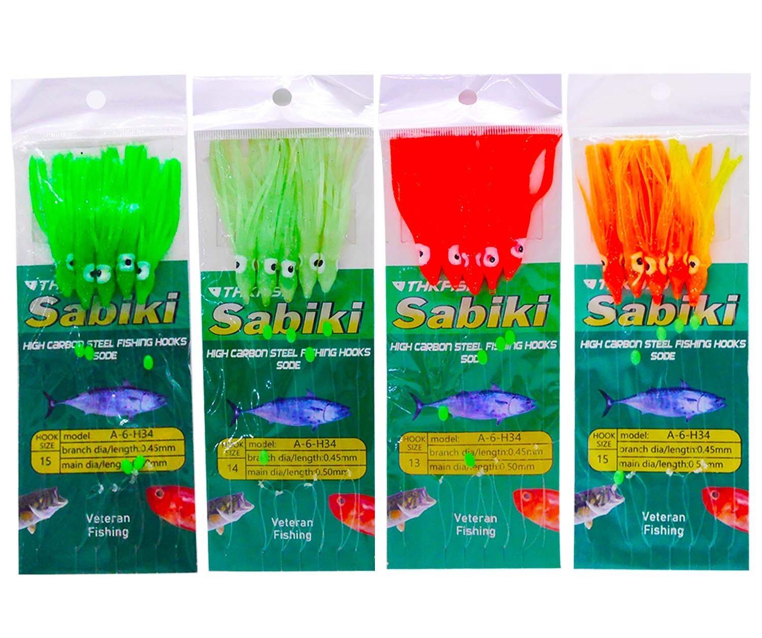 4 pochettes sabiki differents modeles