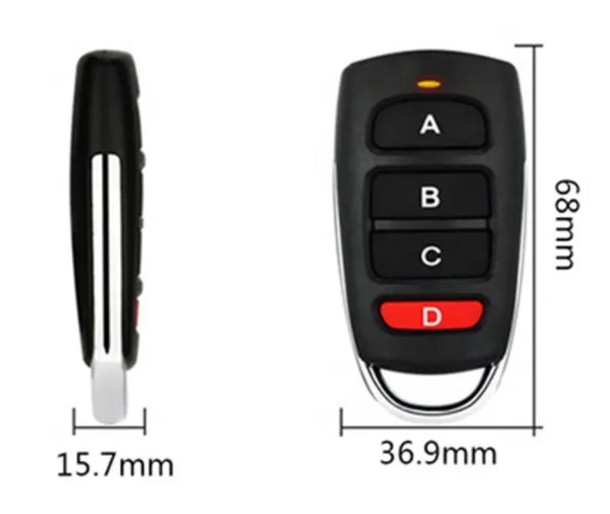 dimensions télécommande 433MHz