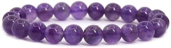 bracelet pierre ronde amethyst 12mm