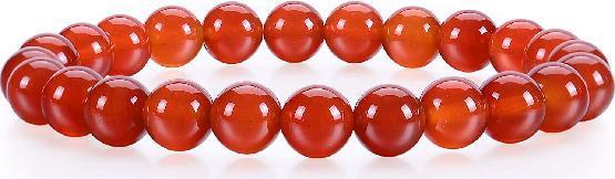bracelet pierre ronde red agate 10mm