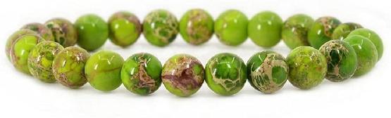 bracelet pierre ronde green sea sediment jasper 12mm