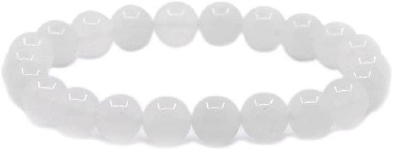bracelet pierre ronde white jade 10mm