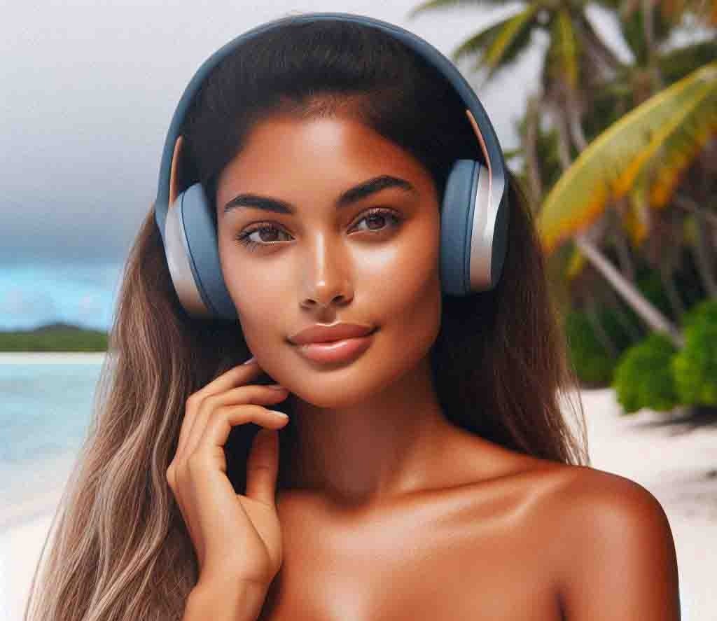 img femme casque audio