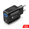 EU chargeur rapide universel USB A C noir