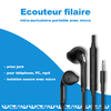 écouteurs filaires bouts pincés noirs