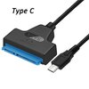 adaptateur SATA 22 broches to usb C 30cm noir
