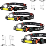 4 lampes frontales led rechargeables avec cables micro usb (fourni)