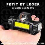 poids lampe frontale led rechargeable dans une main