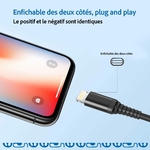 cable usb lightning non mfi enfichable