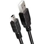 gros plan 2 connecteurs mini usb et usb cable 80cm