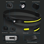 lampe frontale led rechrgeable sensor details en anglais