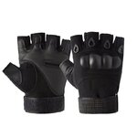 paire gants leger plein air  tactique mitaine sans doigt simili couleur noire