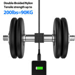 test de resistance à plus de 90Kg du cable à double tresses
