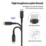 exemples de torsions du cable C to lightning noir haute resistance