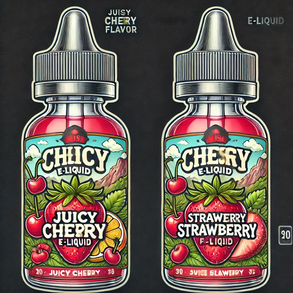 e-liquide  cerise juteuse et fraise sucrée