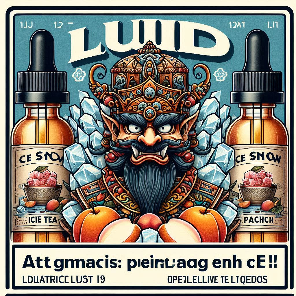 e-liquide ice thé pêche avec glace neige