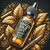 étiquette de e-liquide tabac contenant un flacon avec inscrit dessus e-liquide tabac gold HYT 60ml avec des feuilles de tabac blond